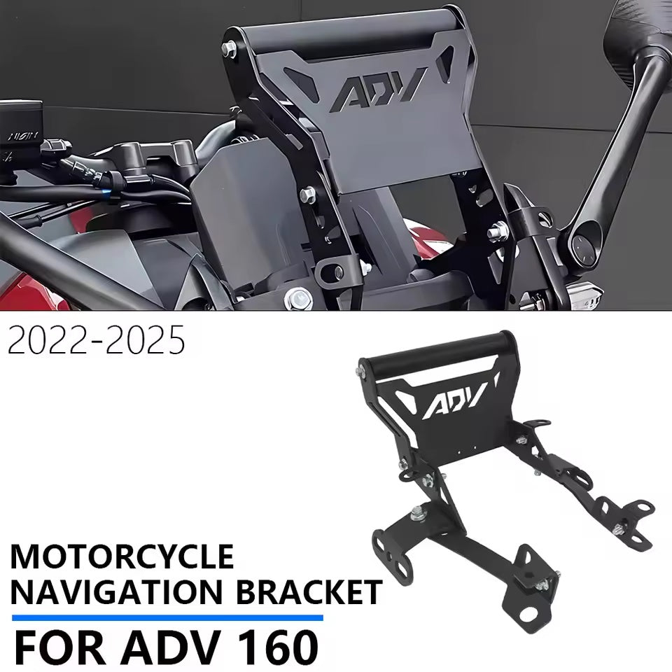 Honda ADV 160 GPS & Phone Mounting Bracket — Black (2022–2025)