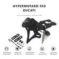Ducati Hypermotard 950 Dual Exhaust Tail Tidy & License Plate Bracket — Black
