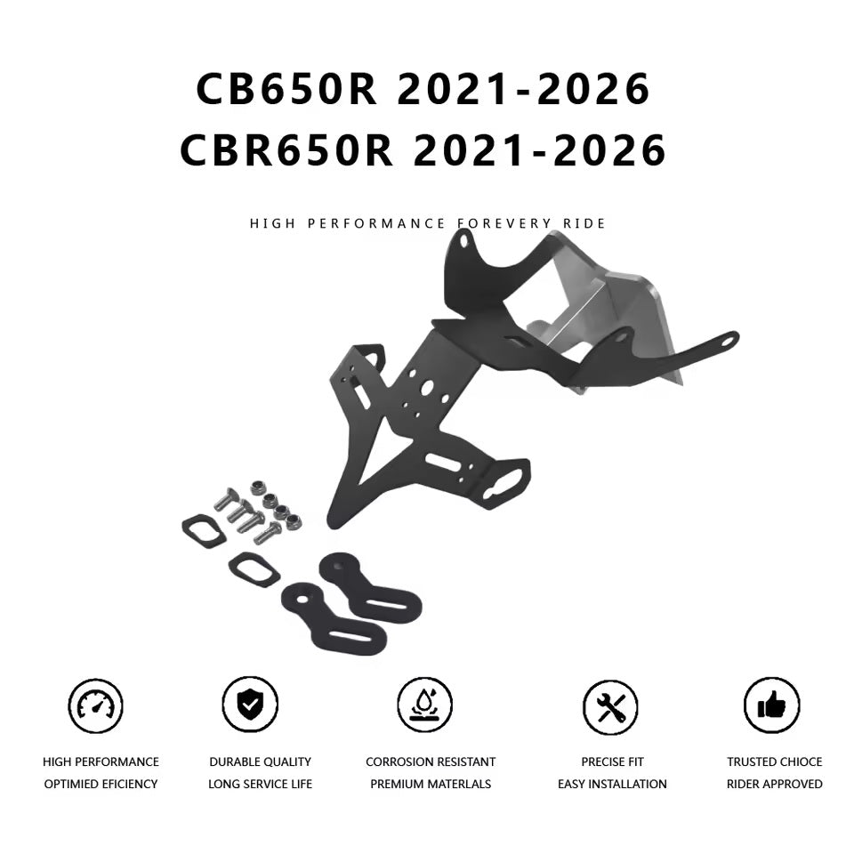 Honda CB650R / CBR650R Tail Tidy & License Plate Holder (2021–2026)